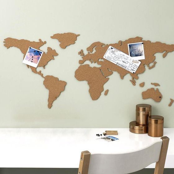 Παγκόσμιος χάρτης από φελλό Corkboard Map