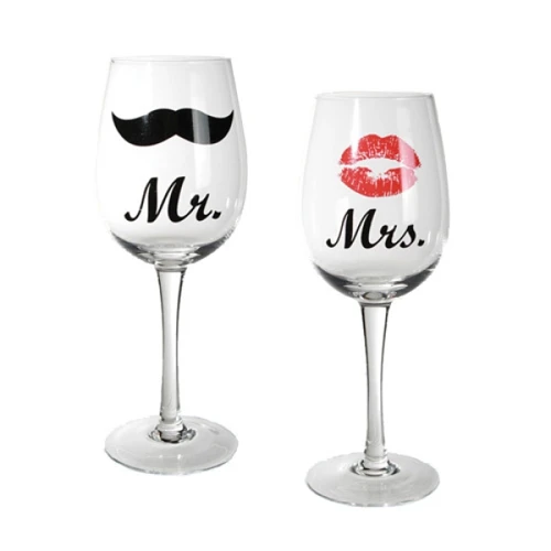 Ποτήρια κρασιού Mr και Mrs