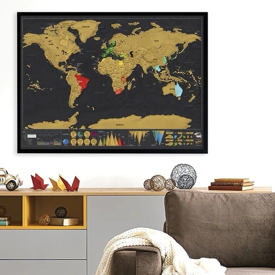 Ξυστός παγκόσμιος χάρτης Deluxe